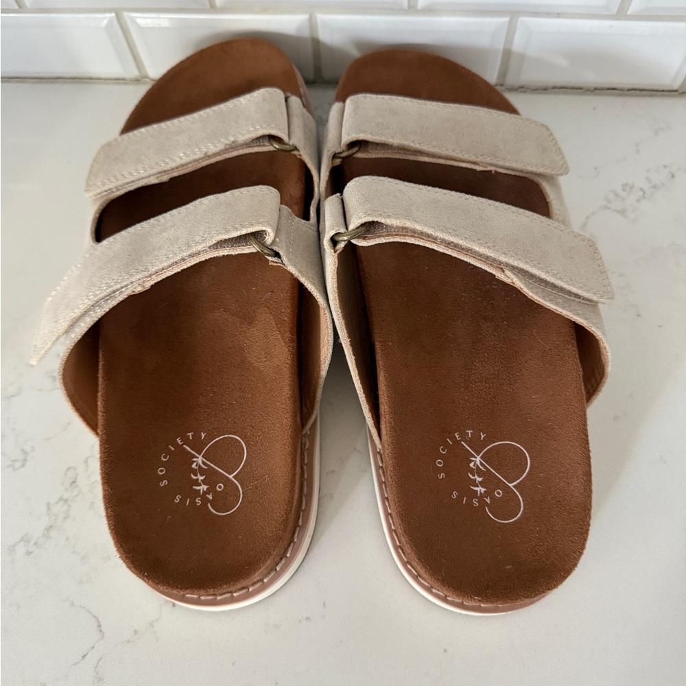 Society Women's Sandals - Beige and Brown - Picture 4 of 10